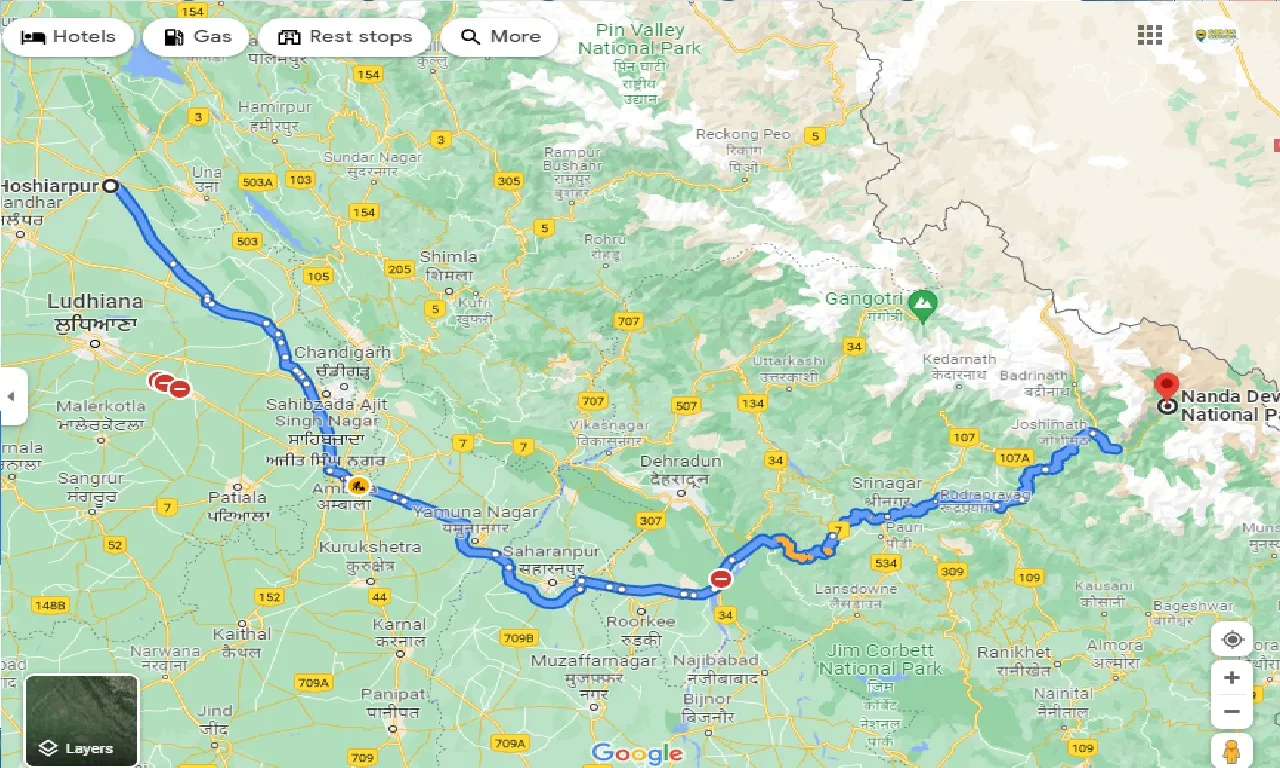 hoshiarpur-to-nanda-devi-national-park-taxi