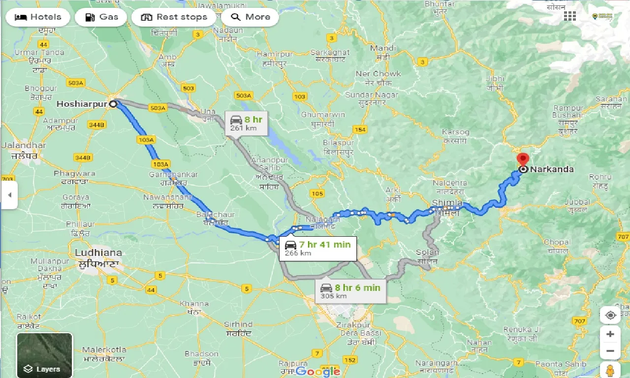 hoshiarpur-to-narkanda-one-way