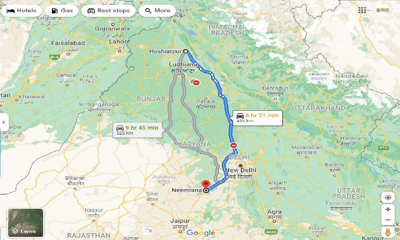 hoshiarpur-to-neemrana-taxi