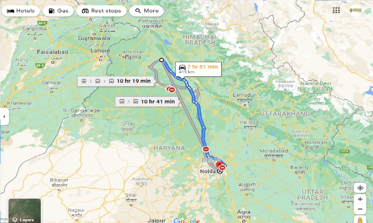 hoshiarpur-to-noida-taxi