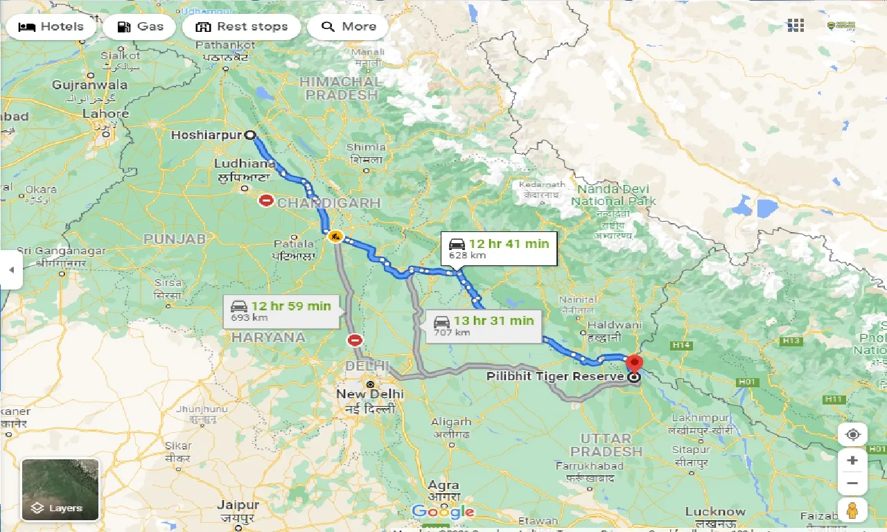 hoshiarpur-to-pilibhit-national-park-taxi