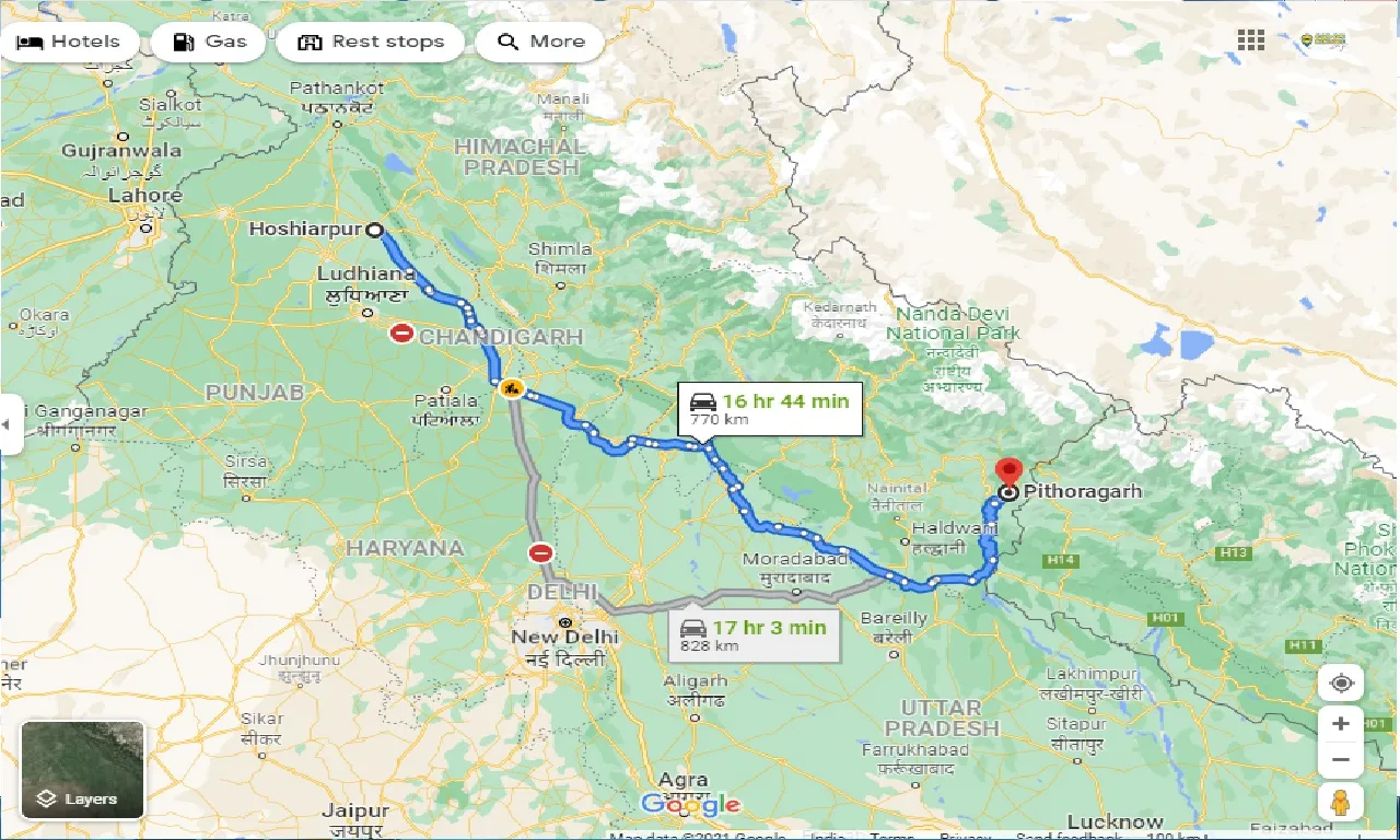 hoshiarpur-to-pithoragarh-taxi