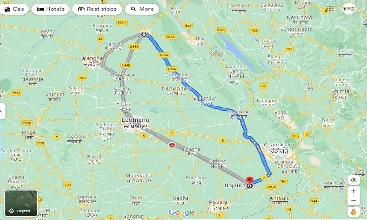 hoshiarpur-to-rajpura-one-way
