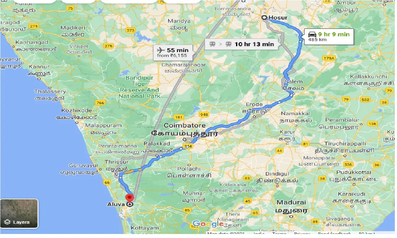 hosur-to-Aluva-taxi