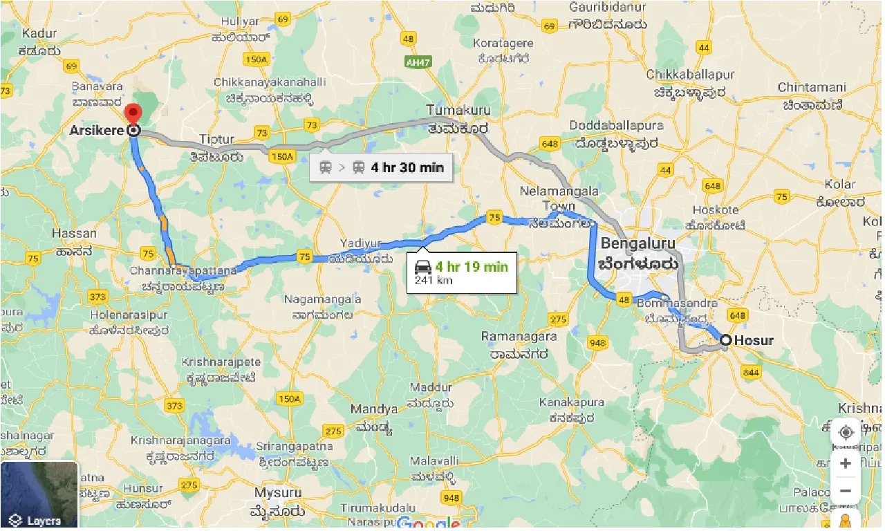 hosur-to-Arsikere-one-way
