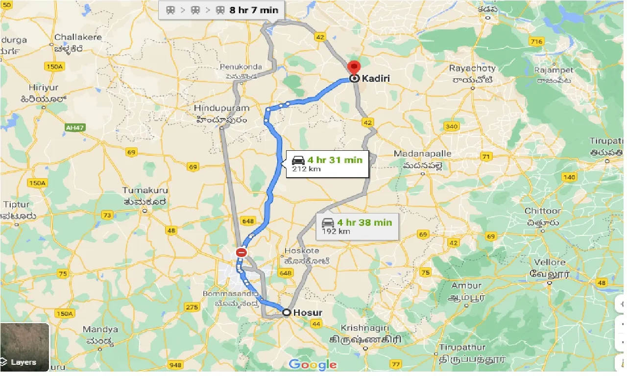 hosur-to-Kadiri-taxi