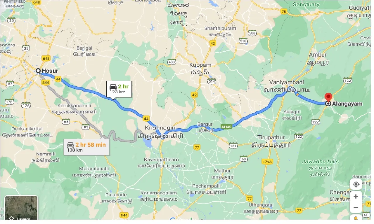 hosur-to-alangayam-one-way