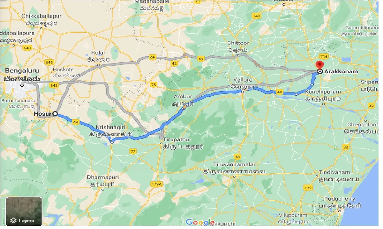 hosur-to-arakonam-one-way