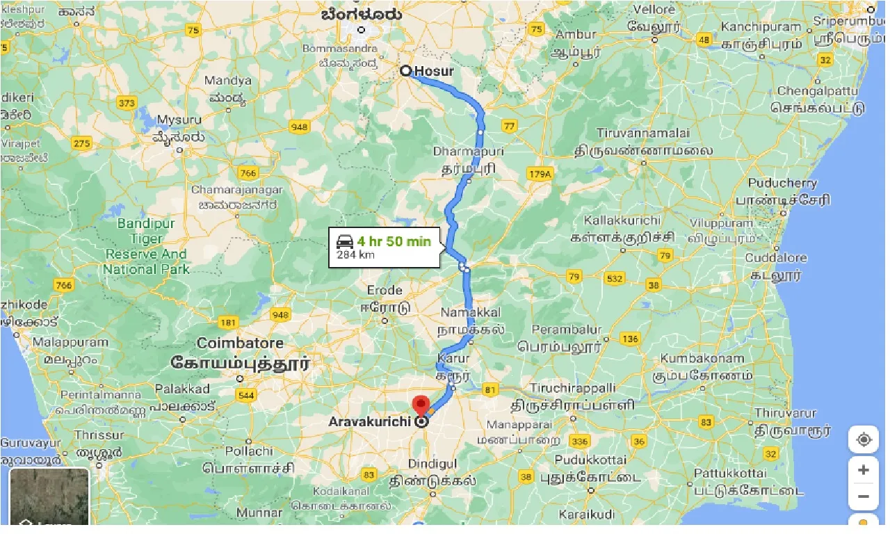 hosur-to-aravakurichi-taxi