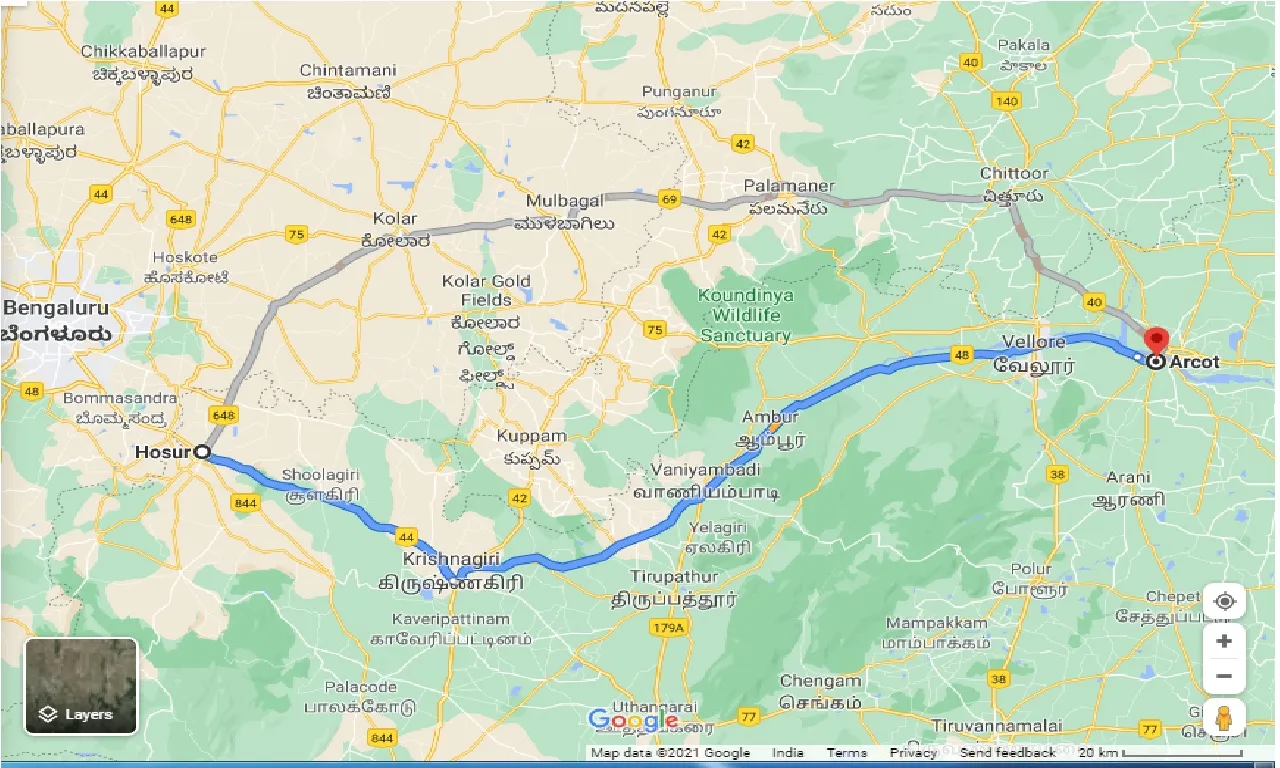 hosur-to-arcot-taxi