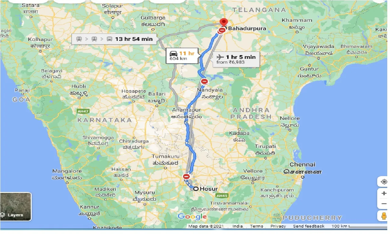 hosur-to-bahadurpura-taxi