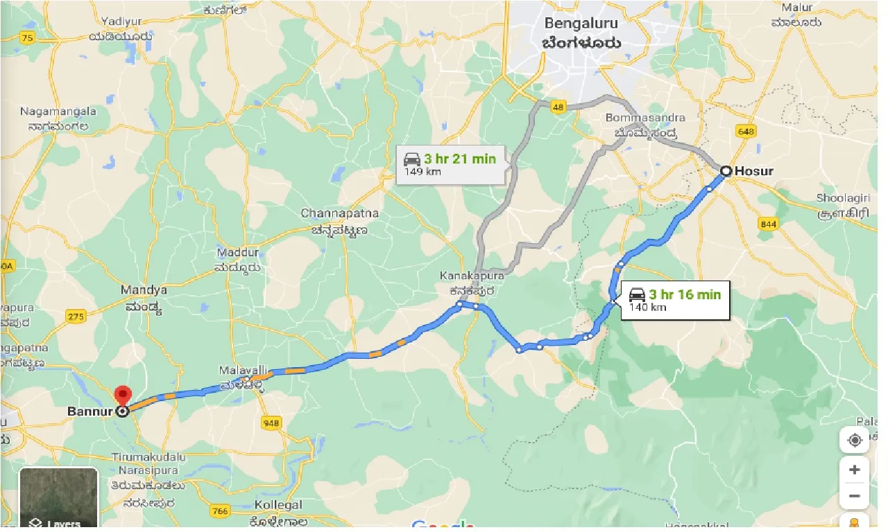 hosur-to-bannur-taxi