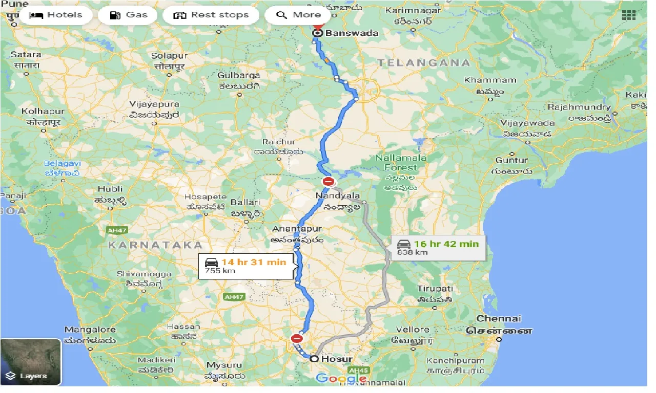 hosur-to-banswada-taxi