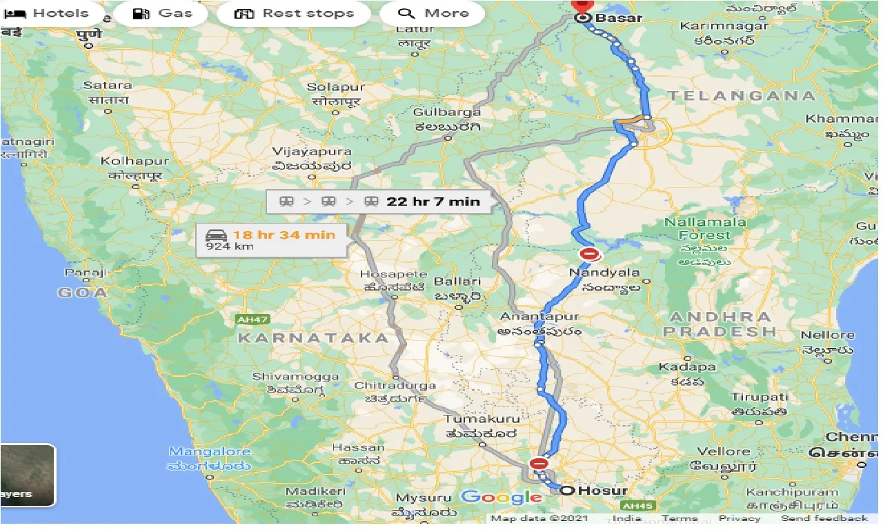 hosur-to-basara-taxi