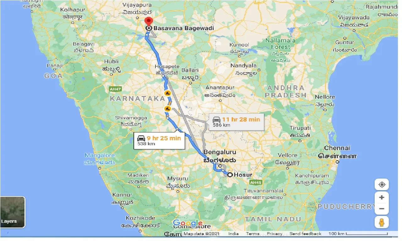 hosur-to-basavana-bagevadi-one-way