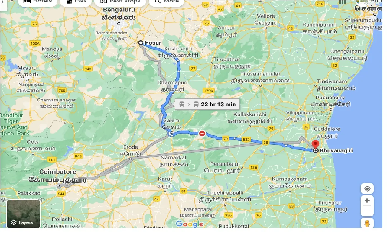 hosur-to-bhuvanagiri-one-way