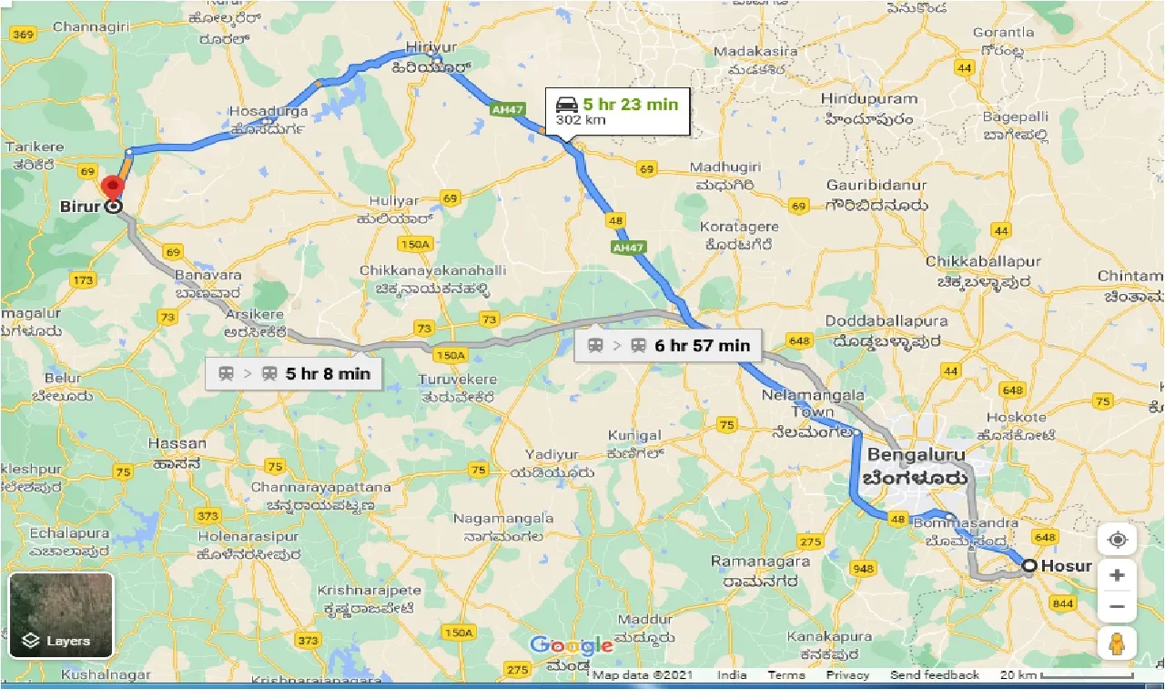 hosur-to-birur-one-way