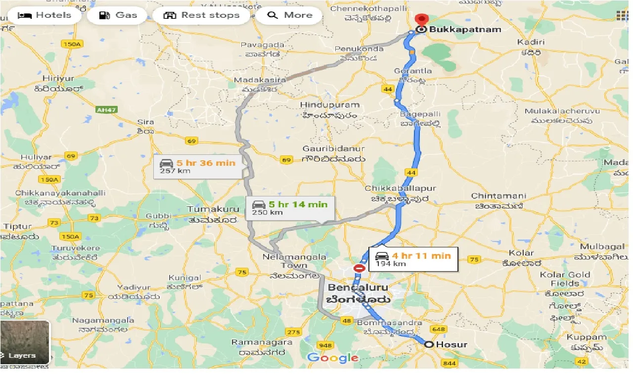 hosur-to-bukkapatnam-one-way