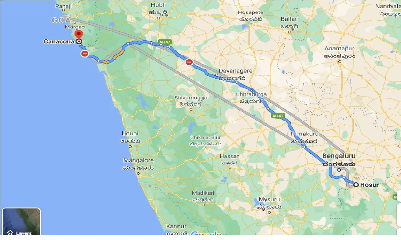 hosur-to-canacona-one-way