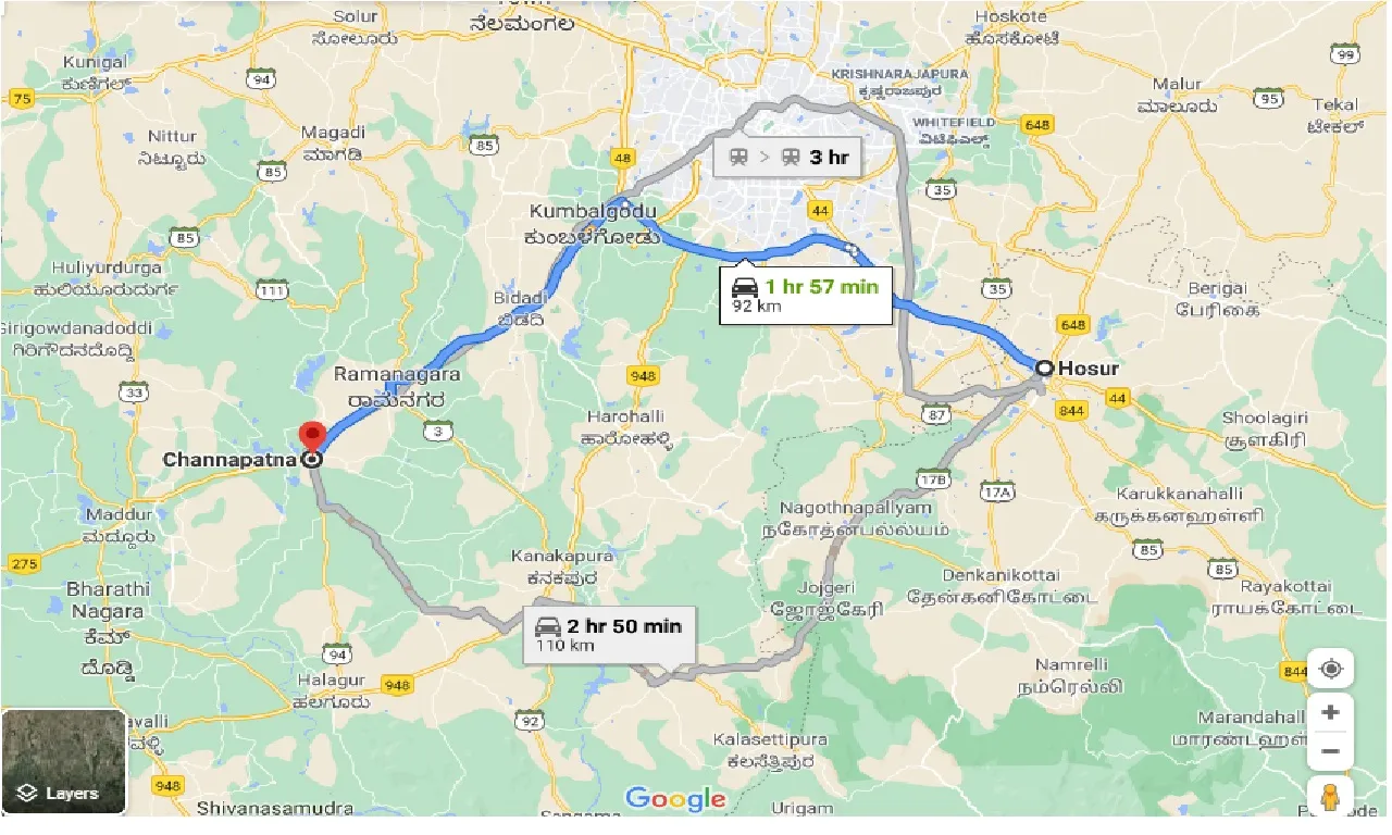 hosur-to-channapatna-one-way