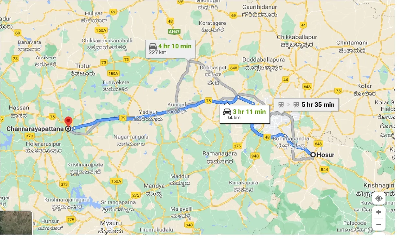 hosur-to-channarayapatna-one-way