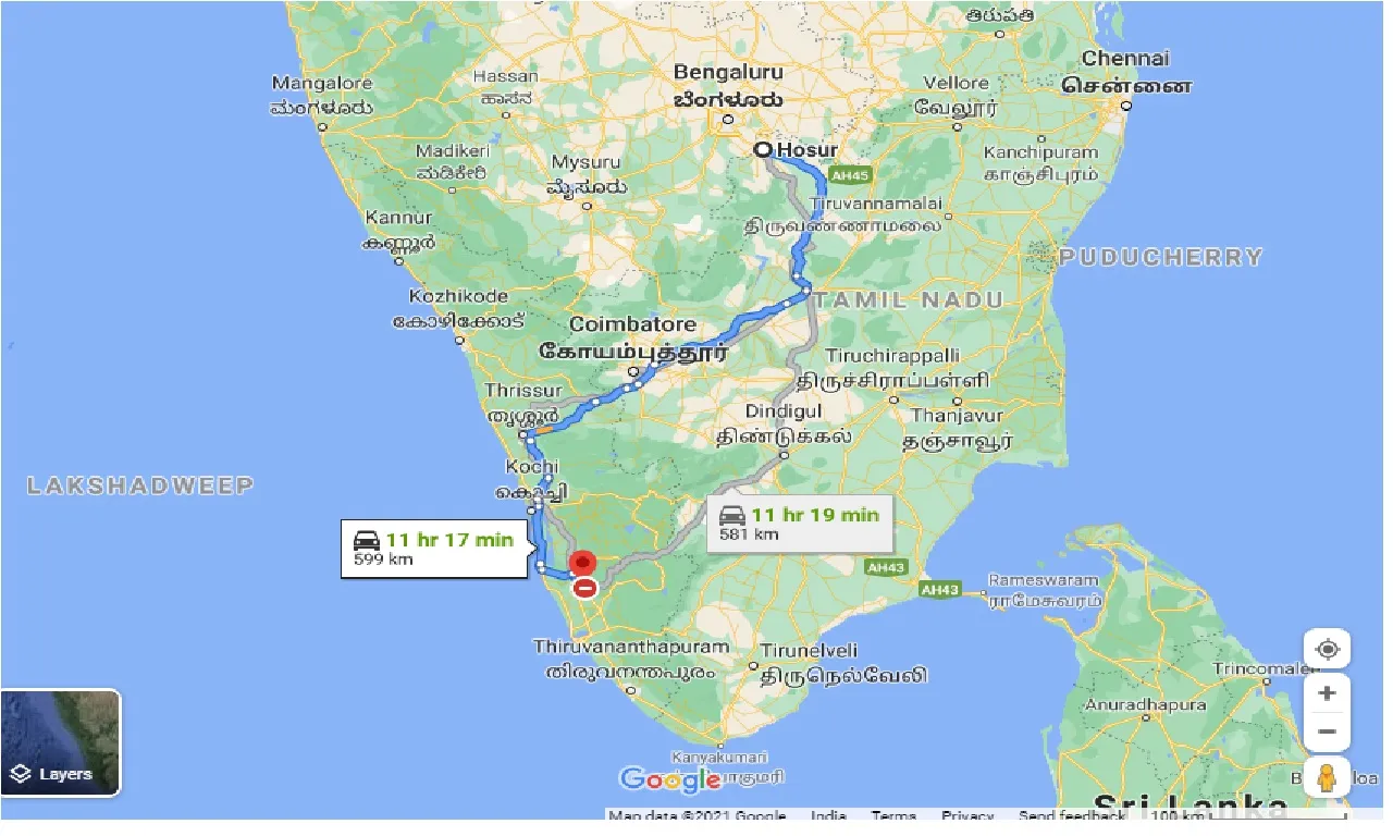 hosur-to-chengannur-taxi
