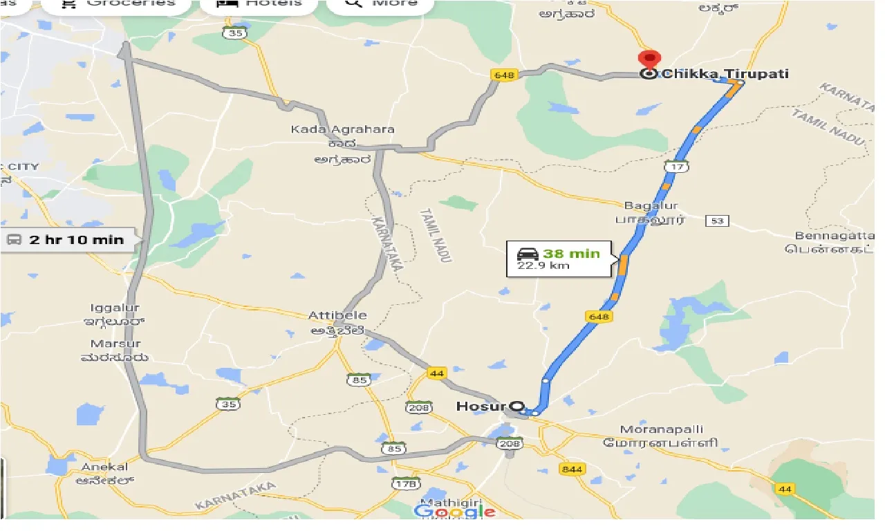 hosur-to-chikka-tirupati-one-way
