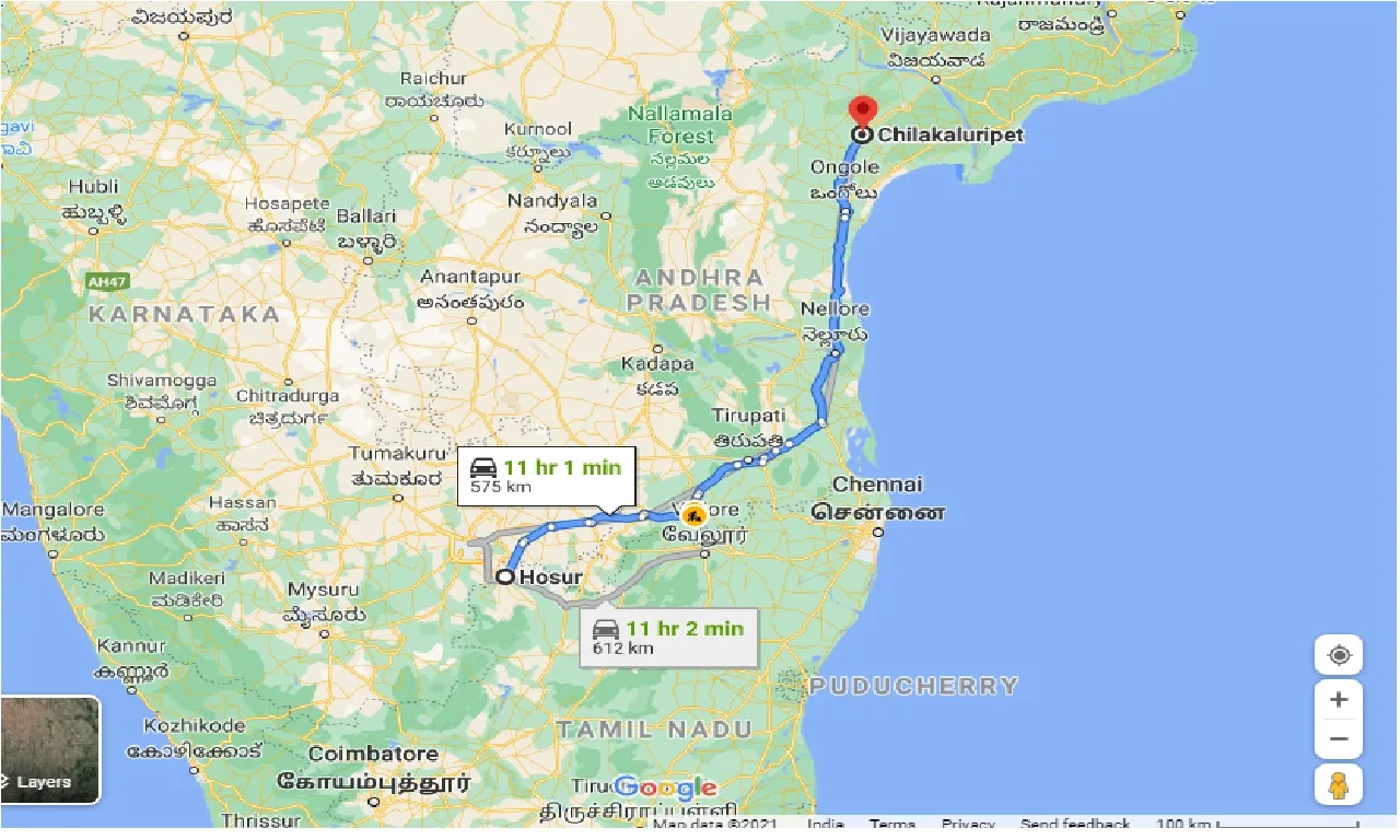 hosur-to-chilakaluripet-taxi
