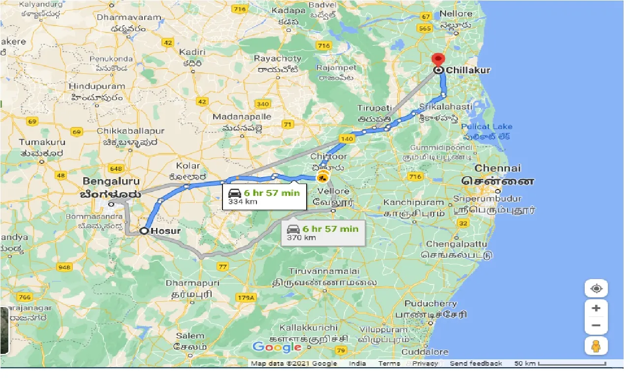 hosur-to-chillakur-taxi