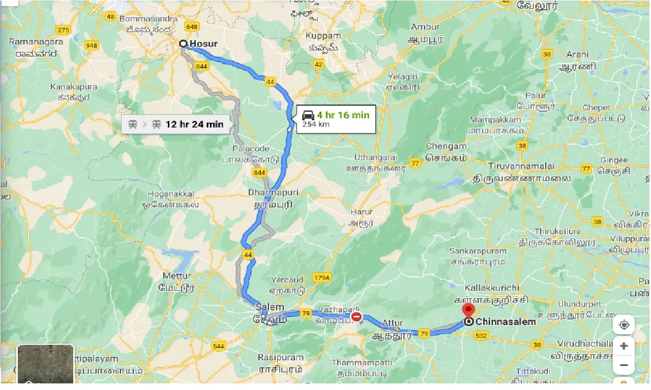 hosur-to-chinnasalem-taxi