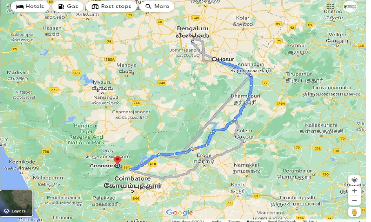 hosur-to-coonoor-one-way