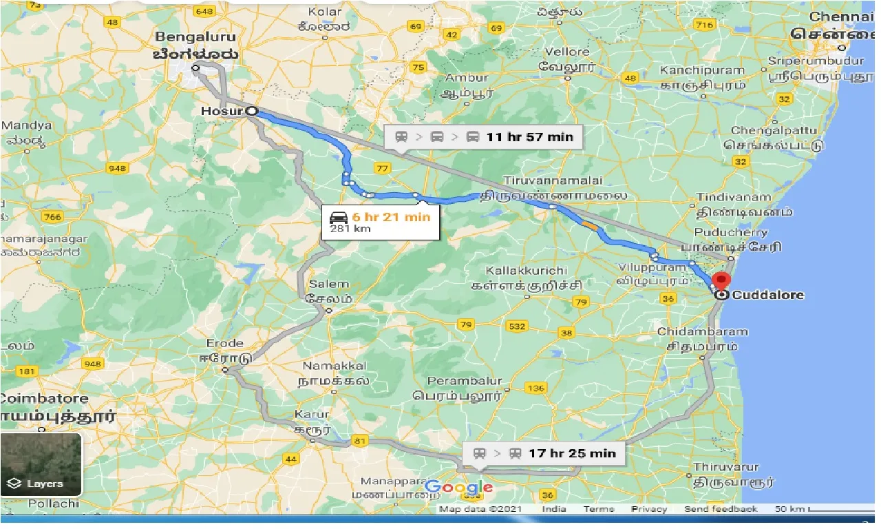 hosur-to-cuddalore-one-way