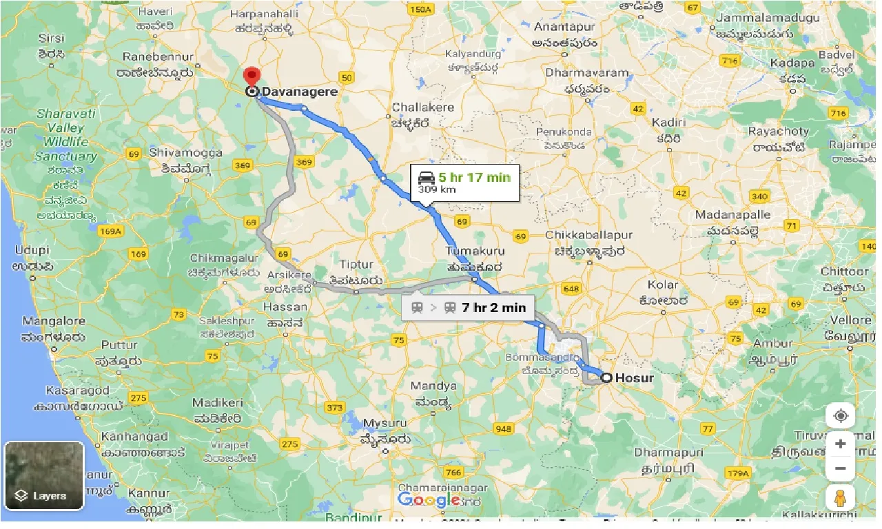 hosur-to-davanagere-taxi