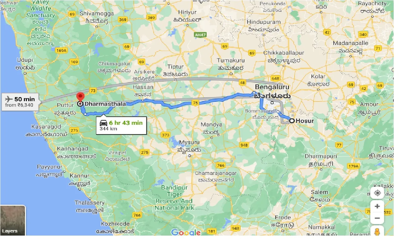 hosur-to-dharmasthala-one-way