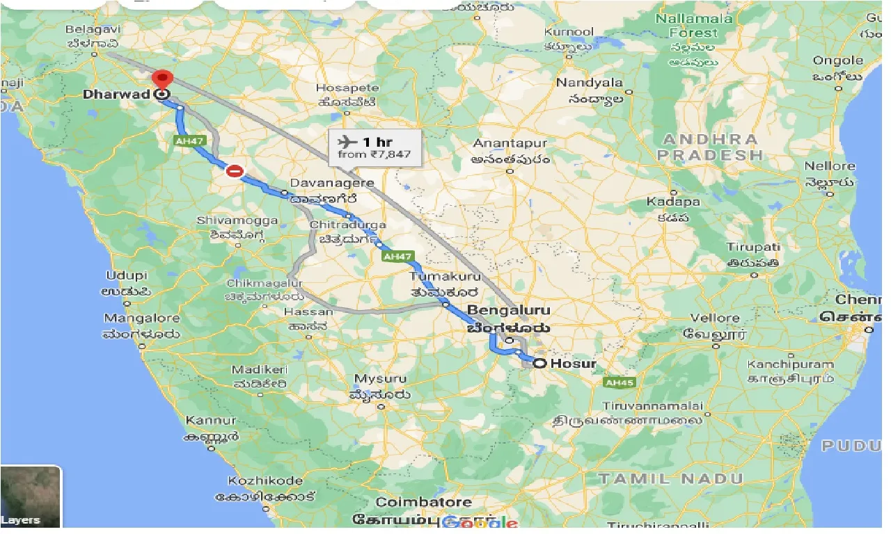 hosur-to-dharwad-taxi