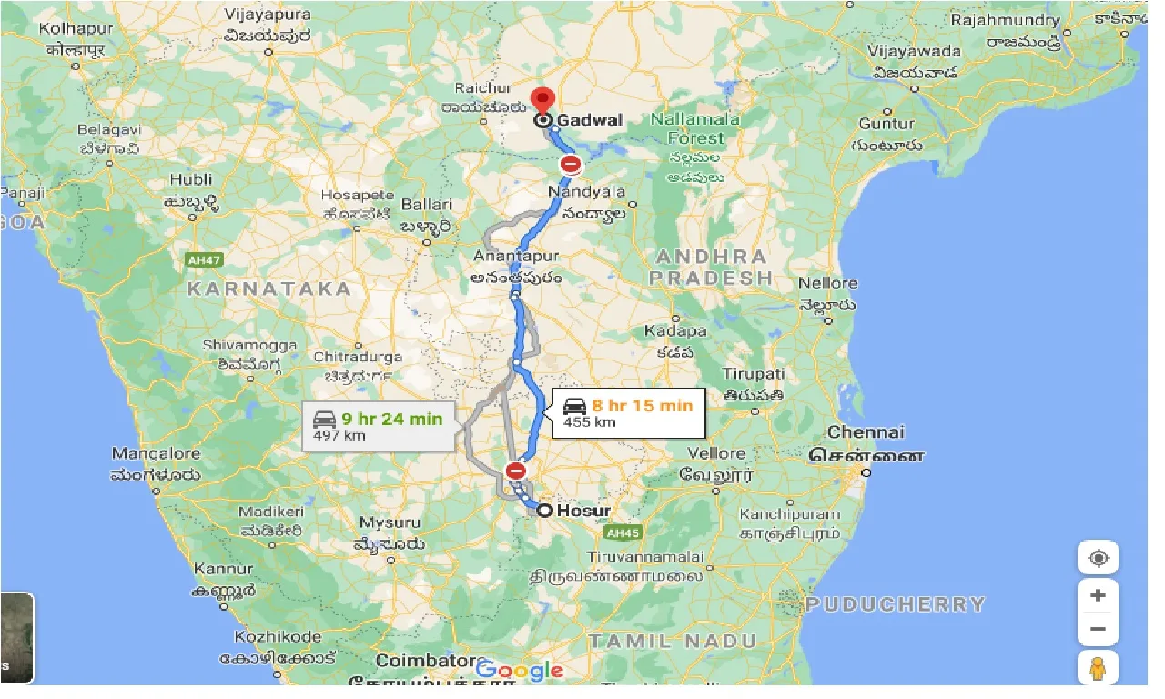 hosur-to-gadwal-one-way