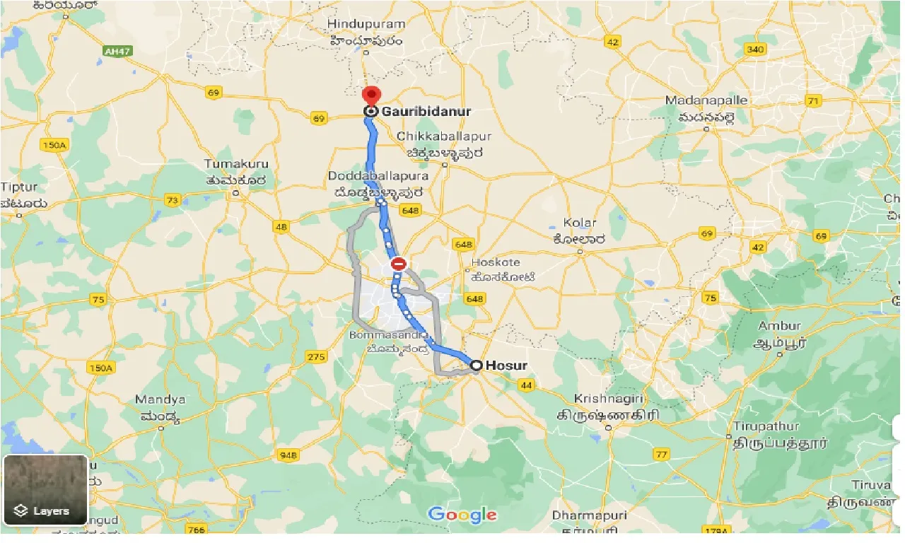 hosur-to-gauribidanur-taxi