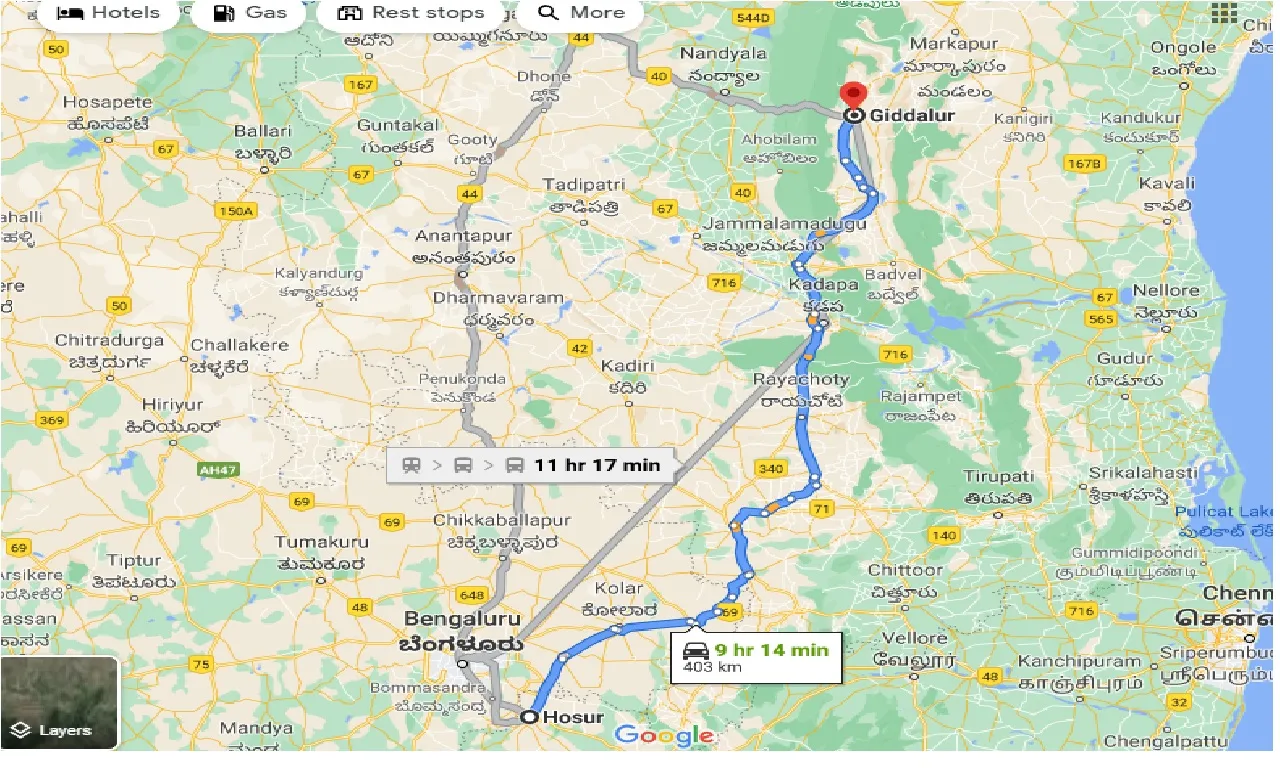 hosur-to-giddalur-taxi