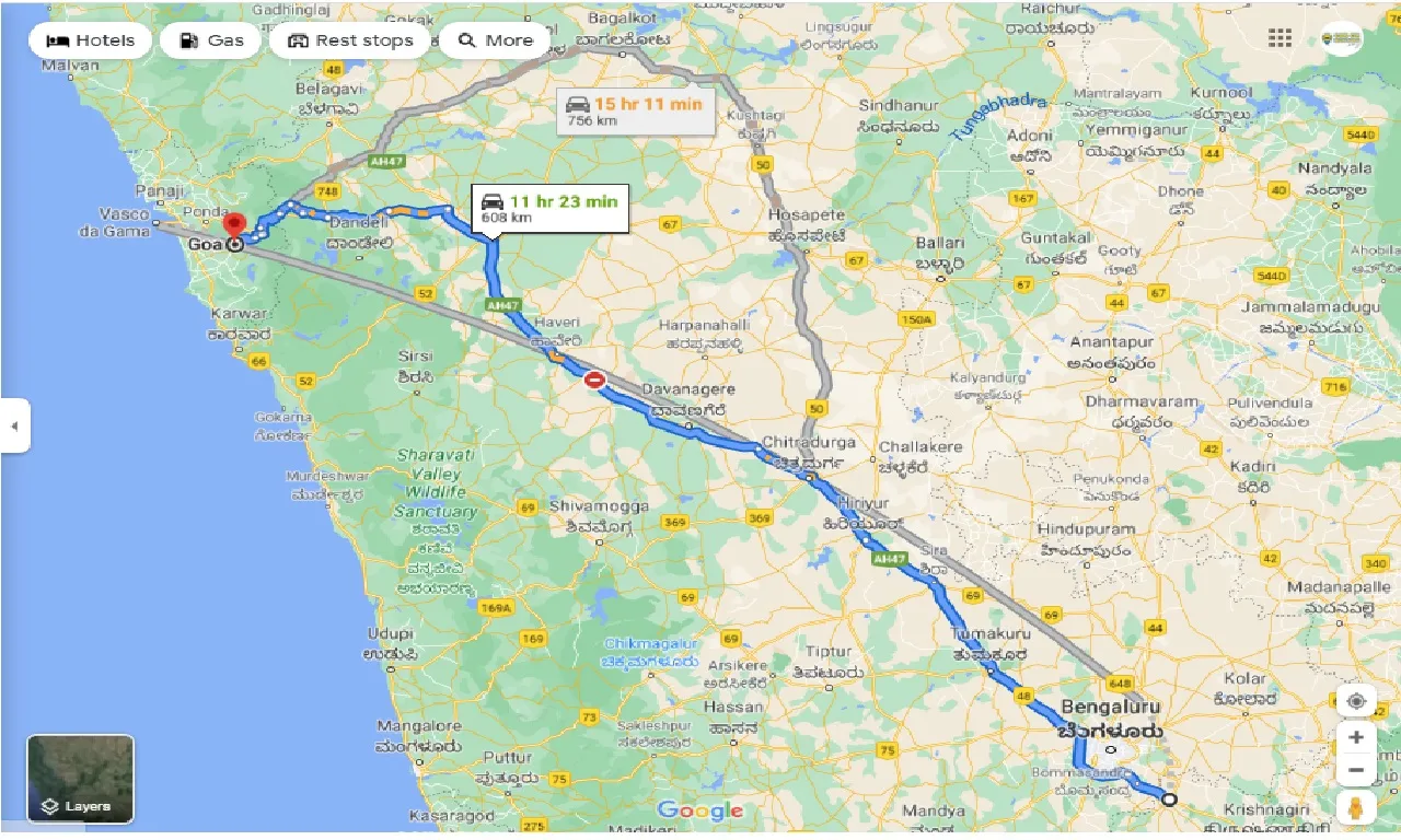 hosur-to-goa-one-way