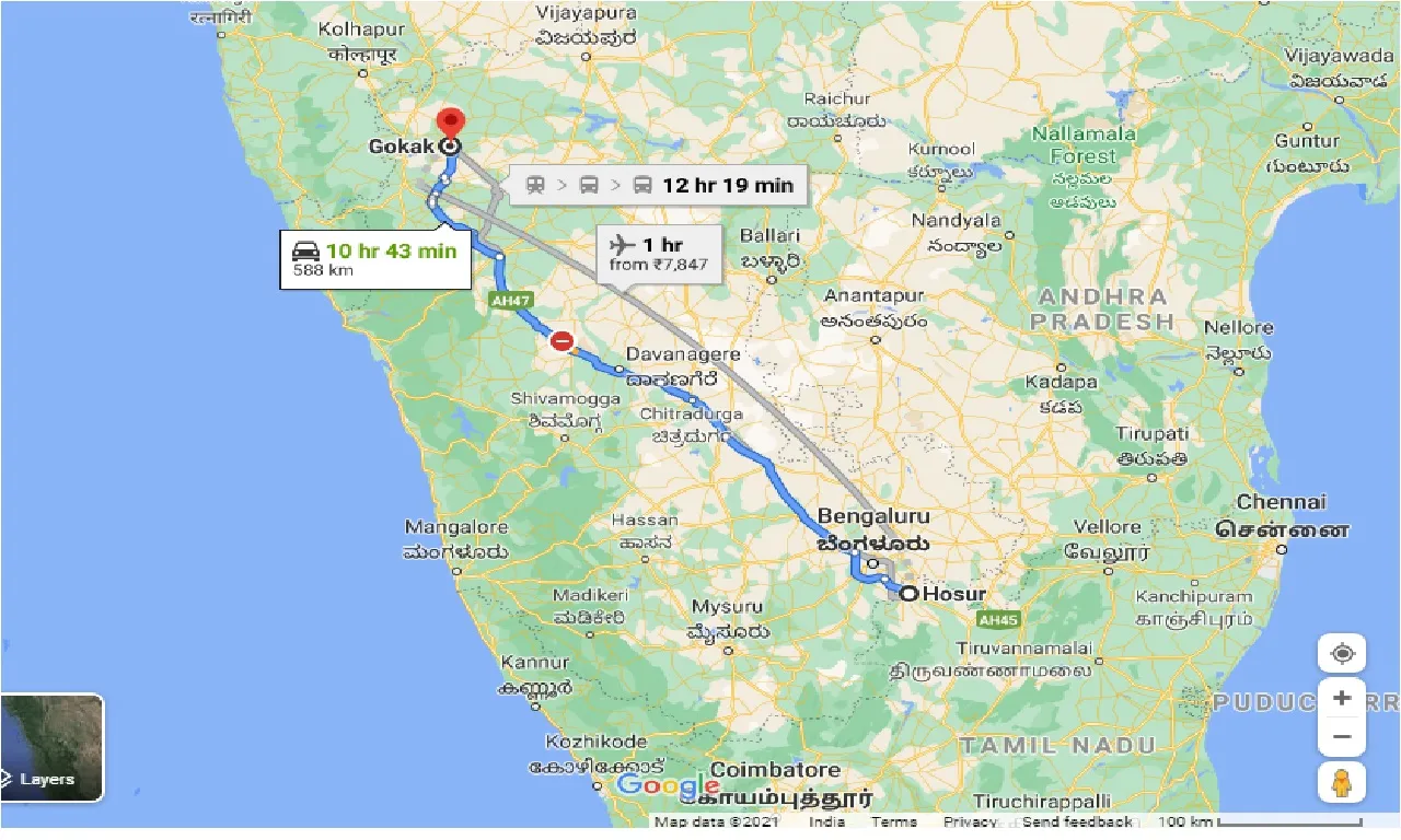 hosur-to-gokak-taxi