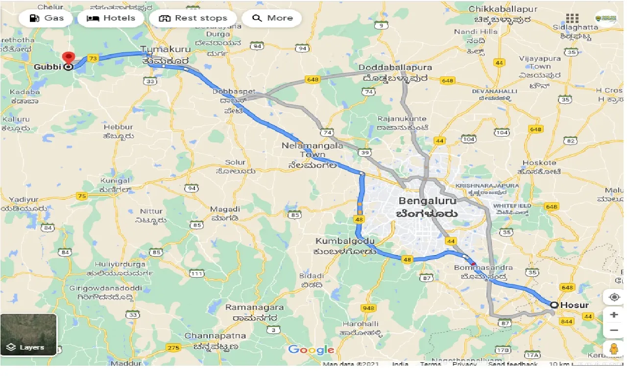 hosur-to-gubbi-one-way