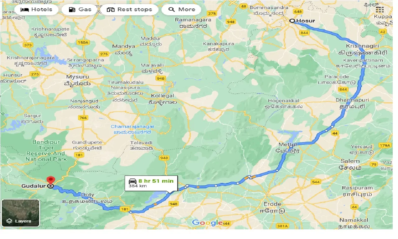 hosur-to-gudalur-taxi