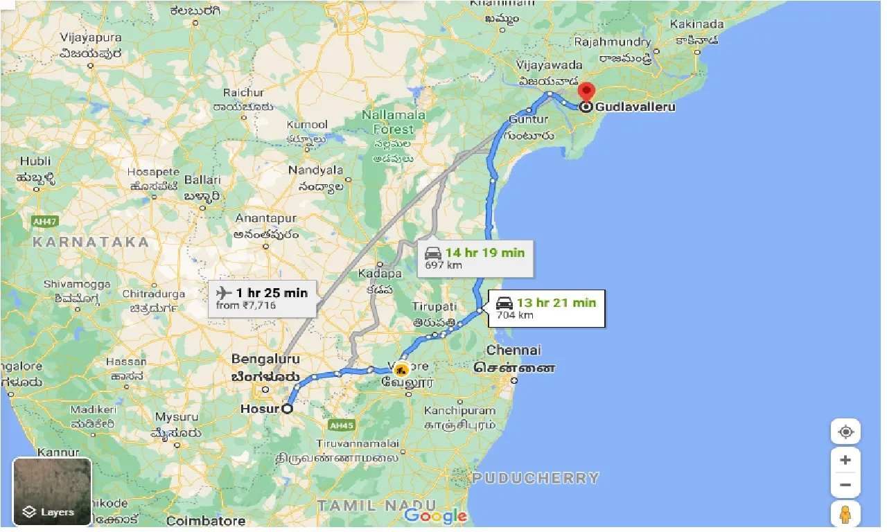 hosur-to-gudlavalleru-taxi