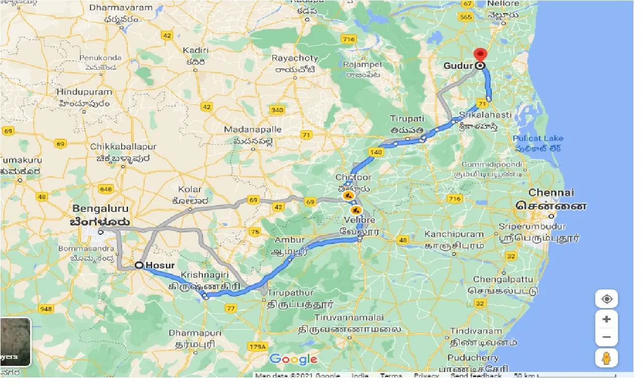 hosur-to-gudur-taxi