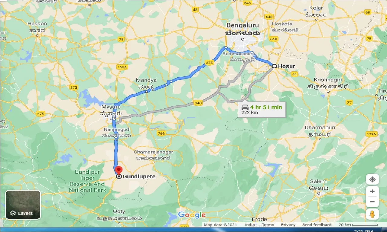 hosur-to-gundlupet-taxi