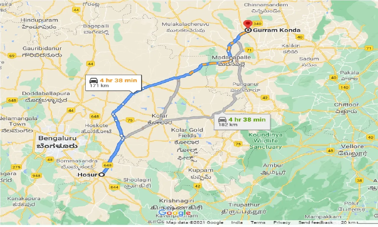 hosur-to-gurramkonda-taxi