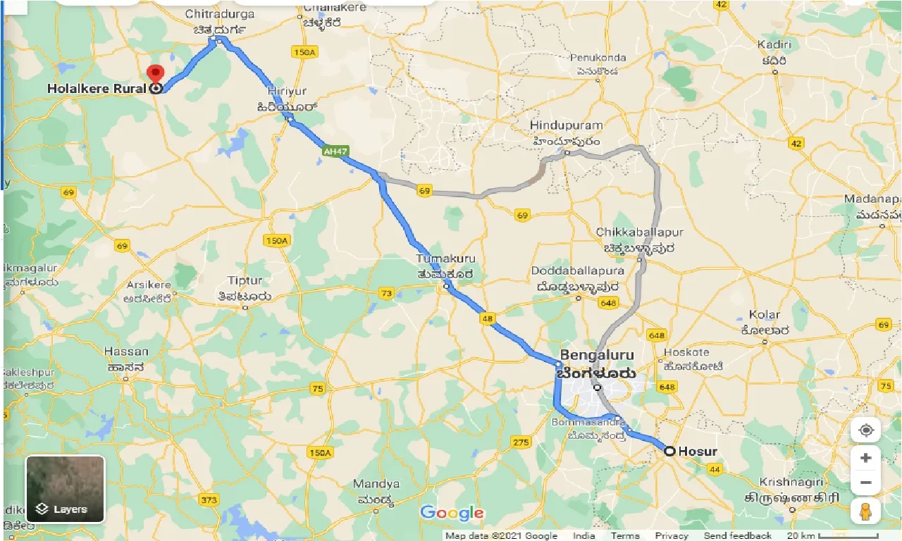 hosur-to-holalkere-taxi