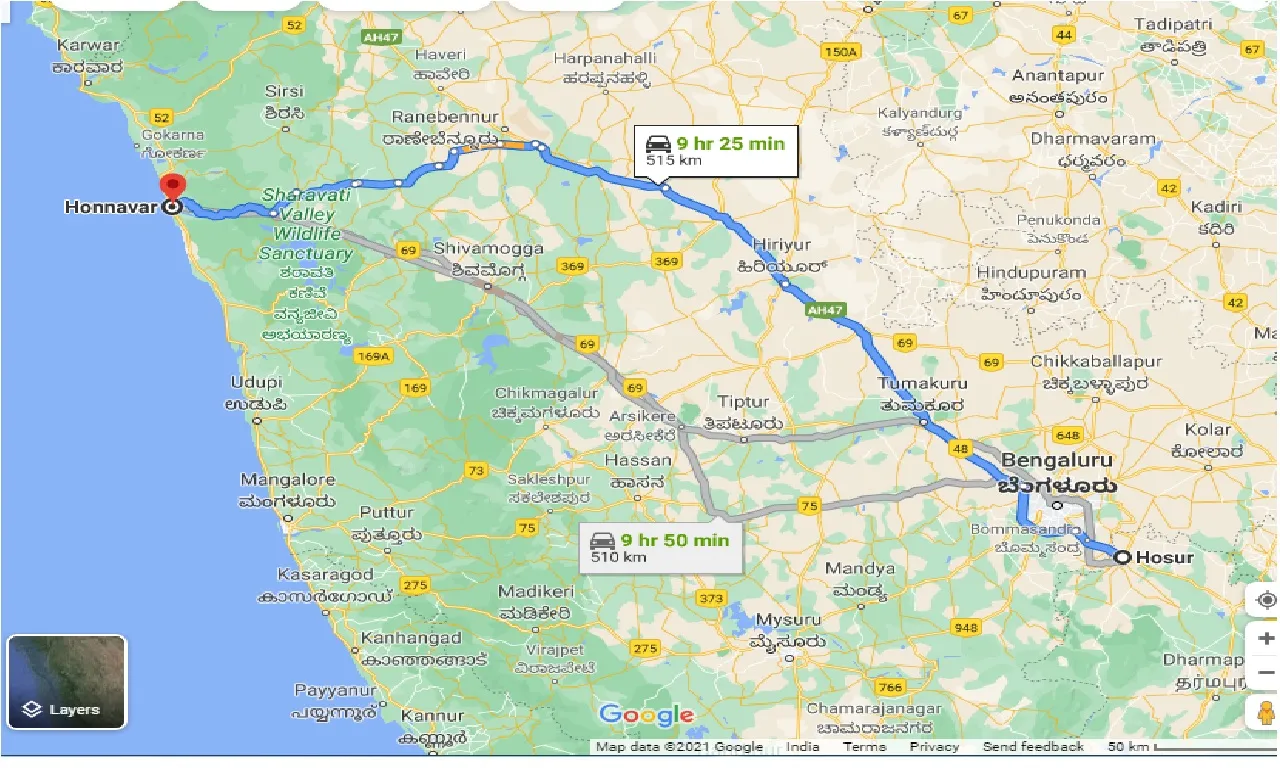 hosur-to-honavar-one-way