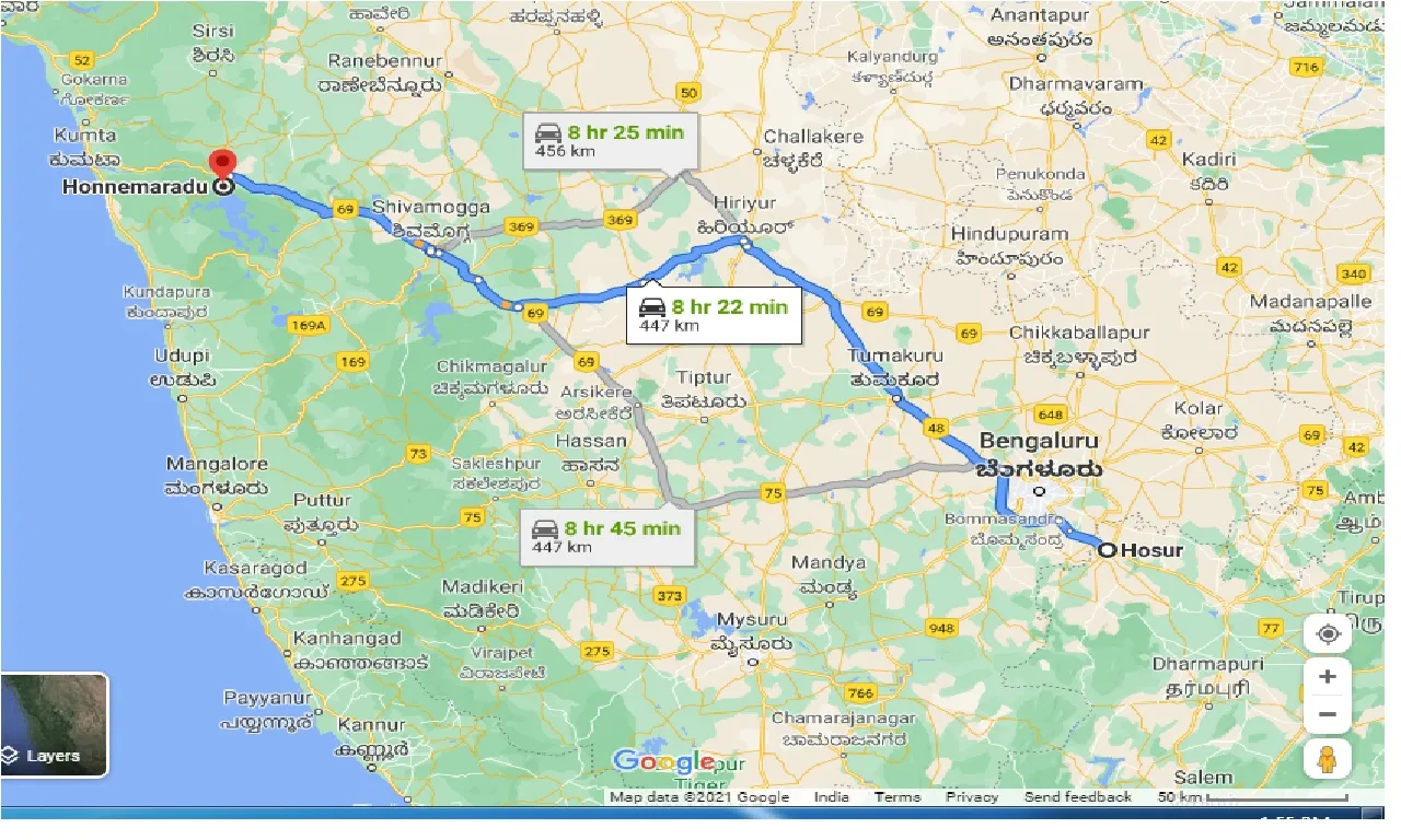 hosur-to-honnemardu-one-way