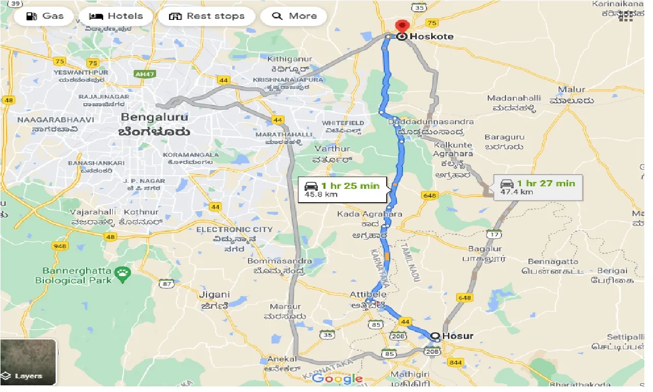 hosur-to-hosakote-one-way